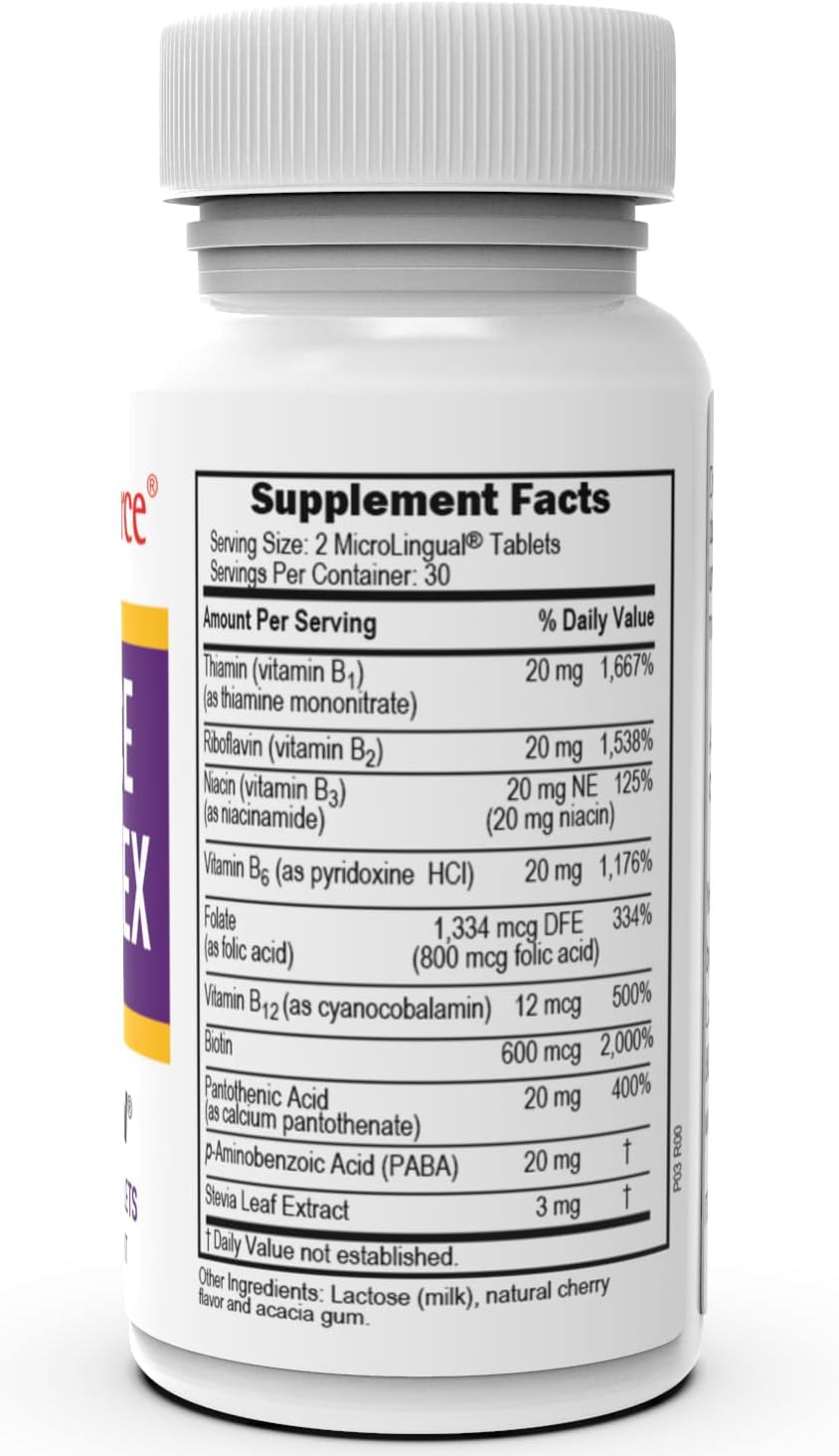 Sublingual instant-dissolve tablets for Balance B Complex