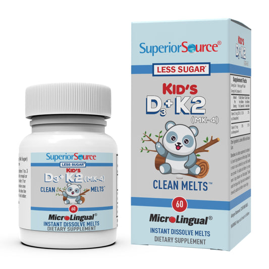 Product image: Superior Source Kid's D3 & K2 microlingual tablets bottle