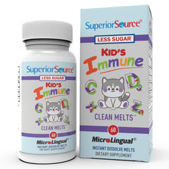 Front packaging of Superior Source Kid's Immune Clean Melts bottle