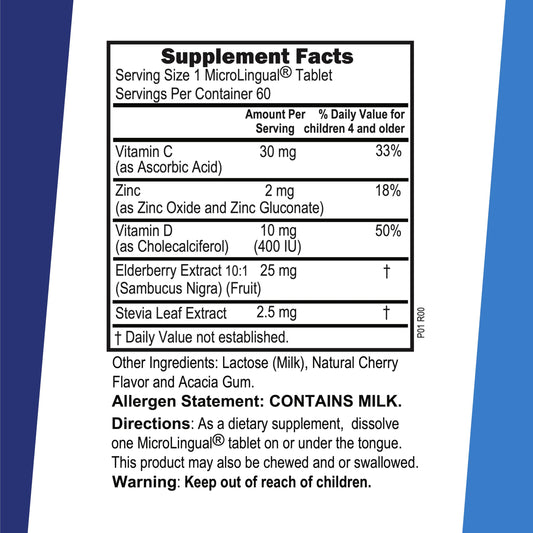 Close-up of product label on Immune Clean Melts bottle