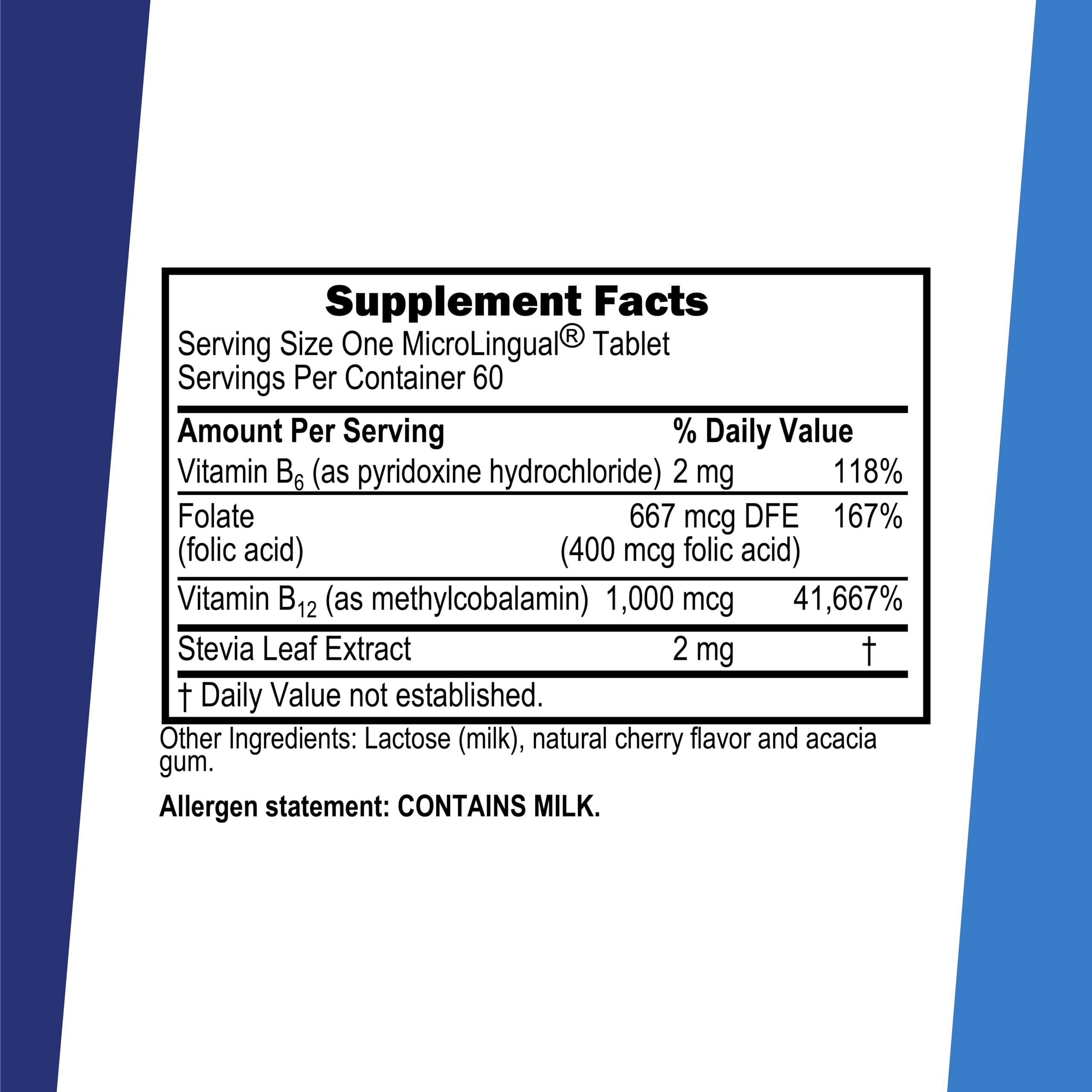 Sublingual tablet dissolving on tongue