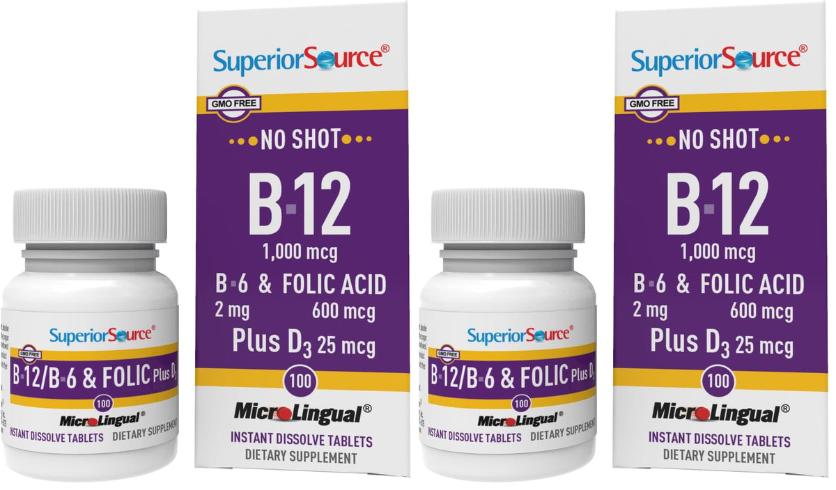 Hero image: Superior Source No Shot B-12 1000 mcg, pack of 2