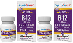 Hero image: Superior Source No Shot B-12 1000 mcg, pack of 2