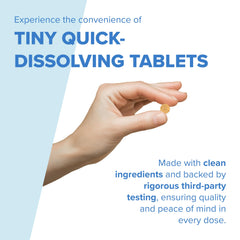 MicroLingual tablets dissolving under the tongue