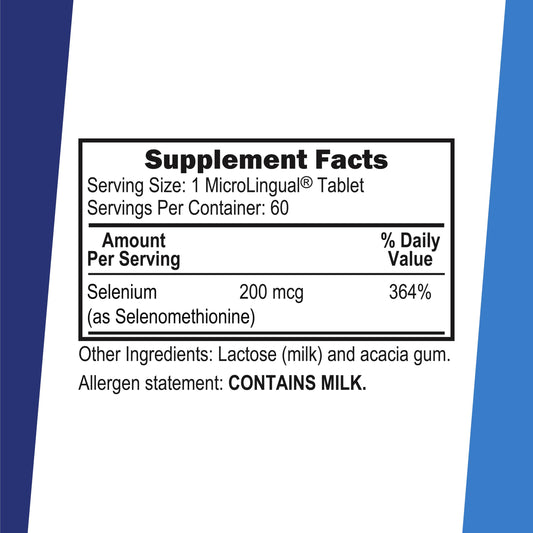 Close-up of dissolvable selenium tablets for immune support