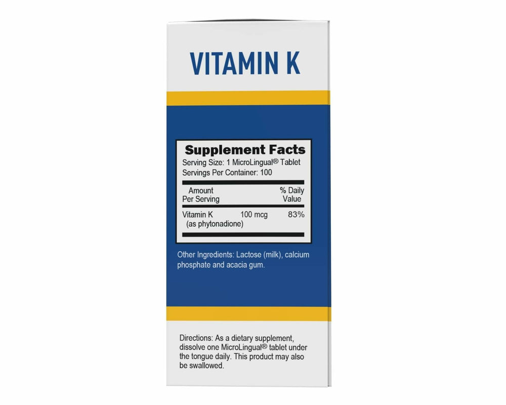 Packaging for Superior Source Vitamin K 100 mcg pack of 2