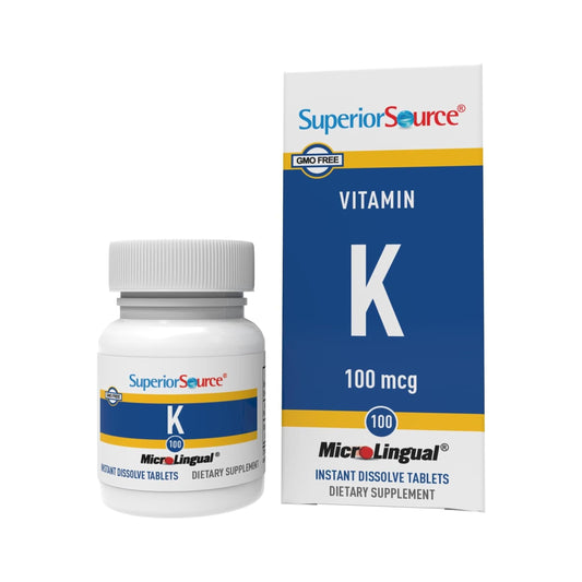 Packaging of Superior Source Vitamin K 100 mcg