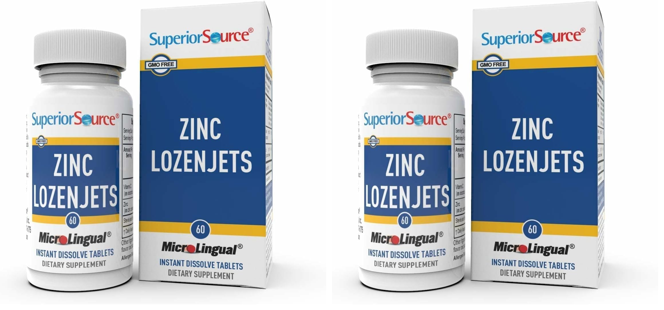 Front view of Superior Source Zinc Lozenjets Pack of 2