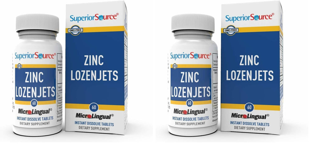 Front view of Superior Source Zinc Lozenjets Pack of 2