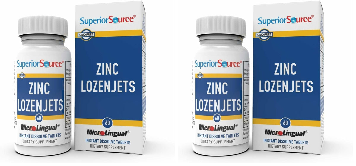 Front view of Superior Source Zinc Lozenjets Pack of 2