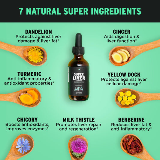 Liquid dropper bottle of Super Liver supplement