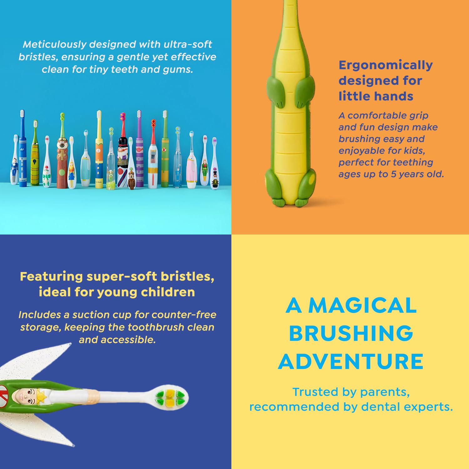 Toothbrush designed for ages 0-5