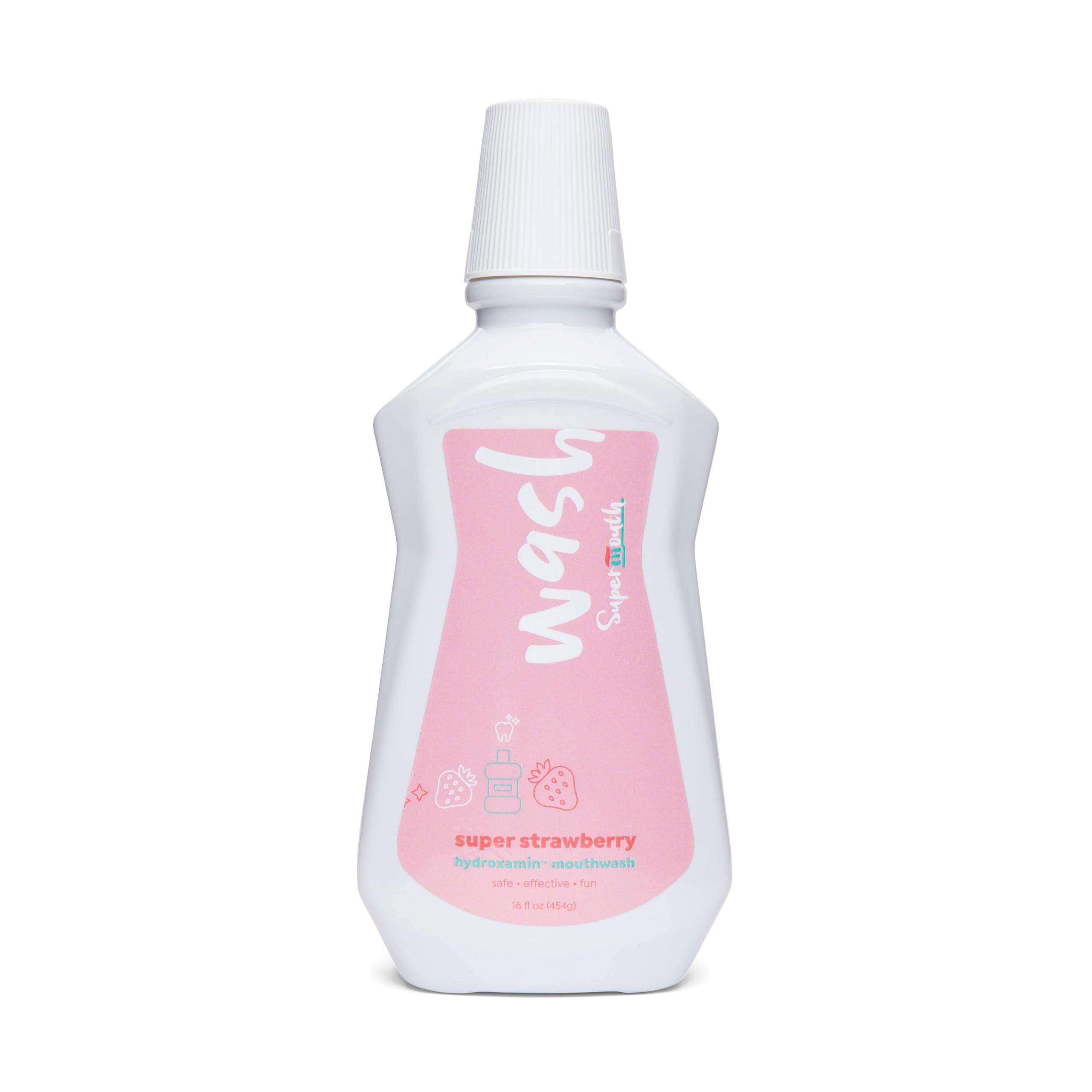 Hero image of SuperMouth fluoride-free mouthwash bottle.