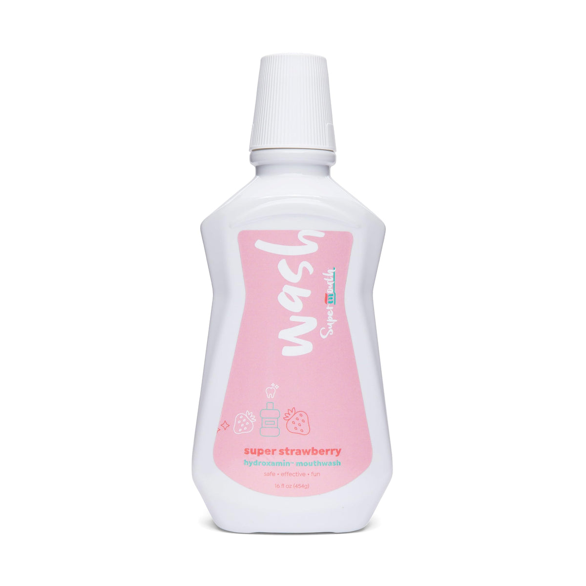 Hero image of SuperMouth fluoride-free mouthwash bottle.