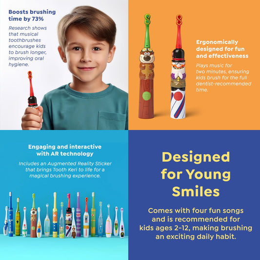 Side view of the SuperMouth toothbrush showing the handle