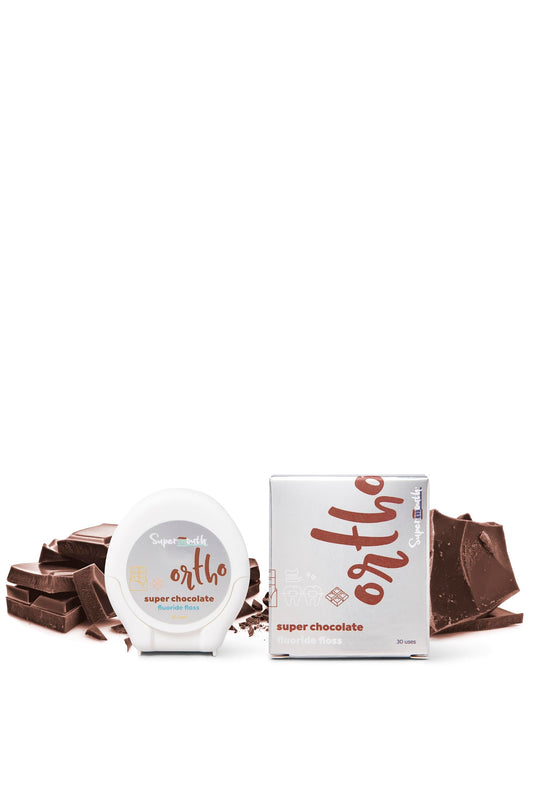 Front view of SuperMouth Ortho Floss packaging