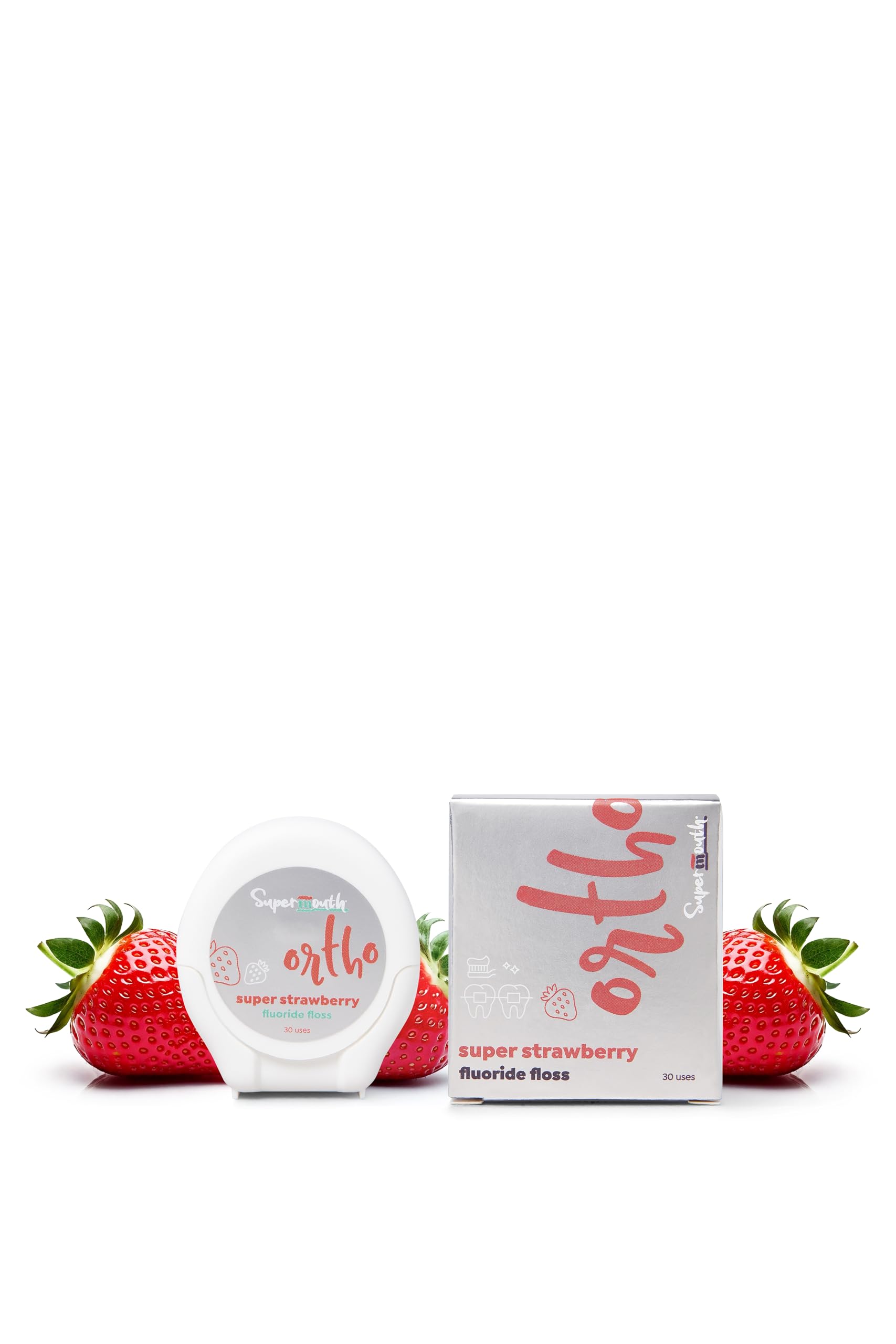 Front packaging of SuperMouth Ortho Floss