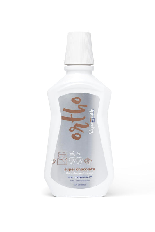 Mint-flavor SuperMouth Ortho Mouthwash bottle