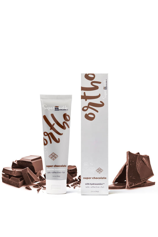 Hero packaging of SuperMouth Ortho Toothpaste for braces and aligners