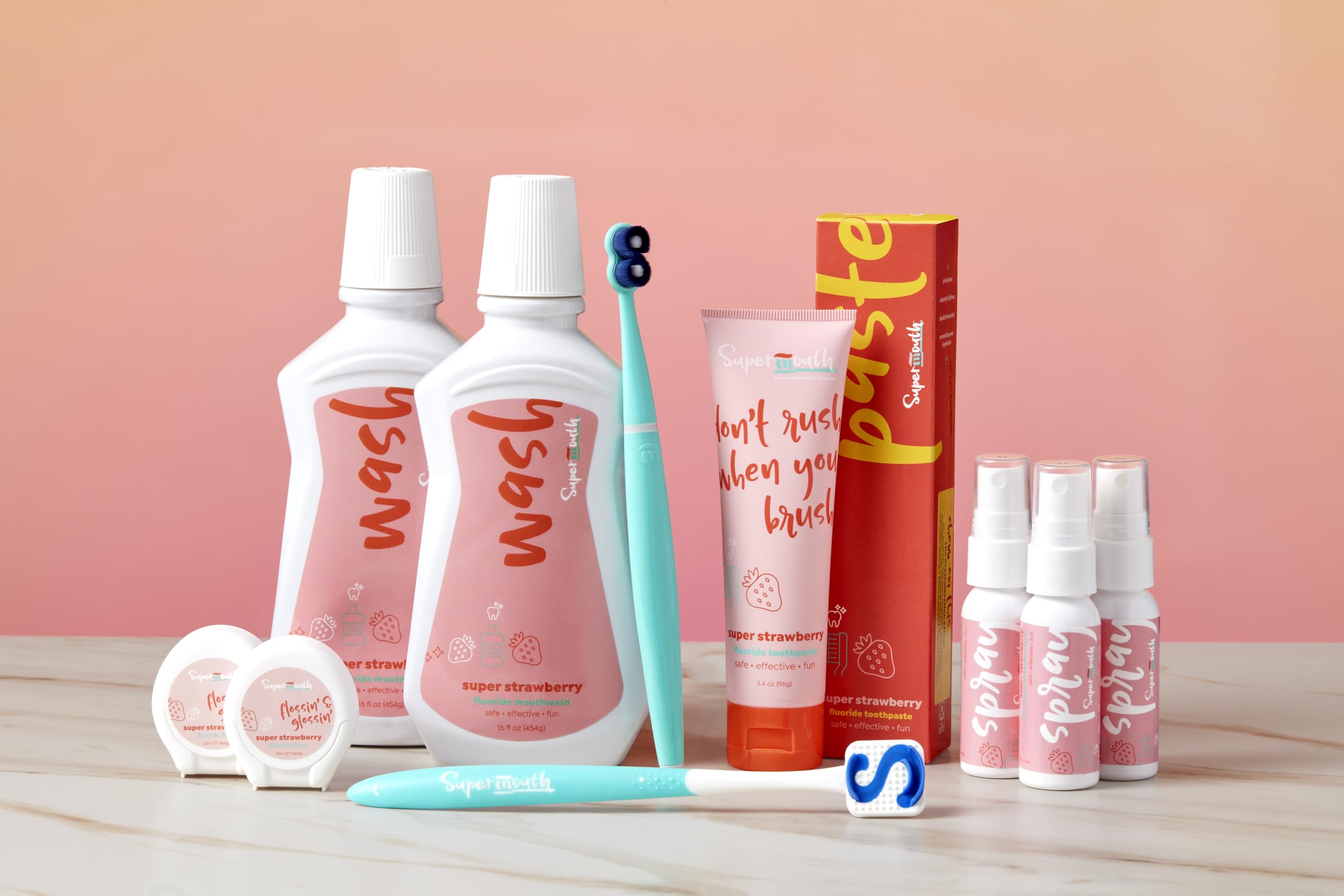 Four flavors: Smooth Vanilla, Creamy Strawberry, Decadent Chocolate, Fresh Mint