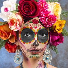 Supersfel sugar skull rose sticker for easy quick face art application