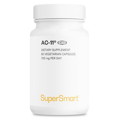 Bottle of Supersmart AC-11 Cat's Claw supplement with 60 vegetarian capsules