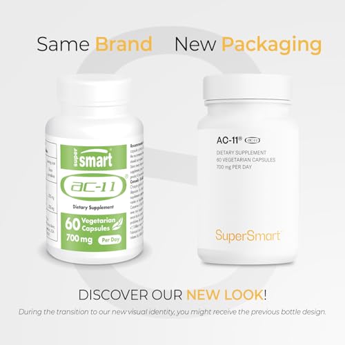 Close-up of AC-11 capsules showing 350 mg per capsule