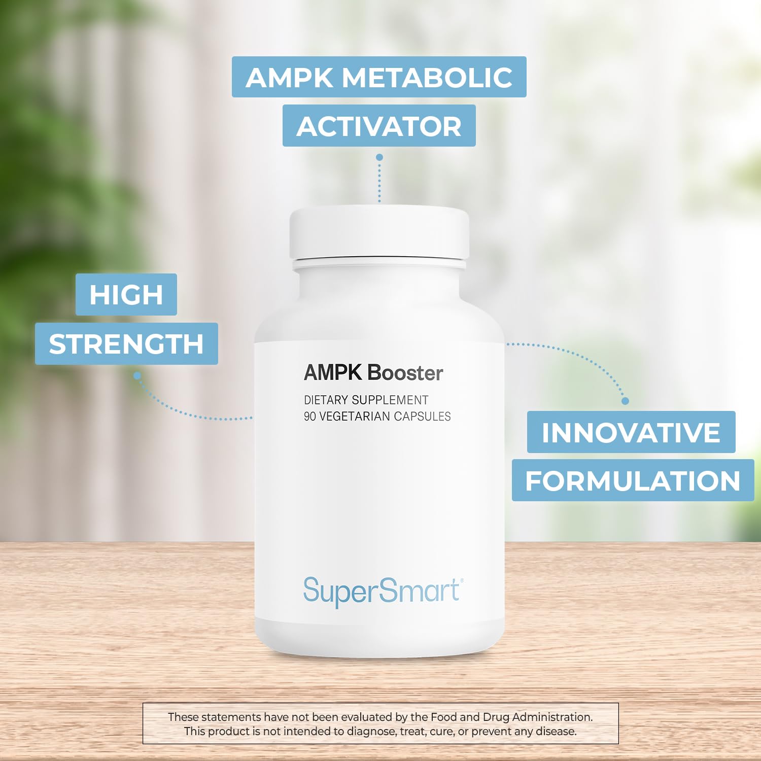 Supersmart AMPK Booster bottle displayed on white background