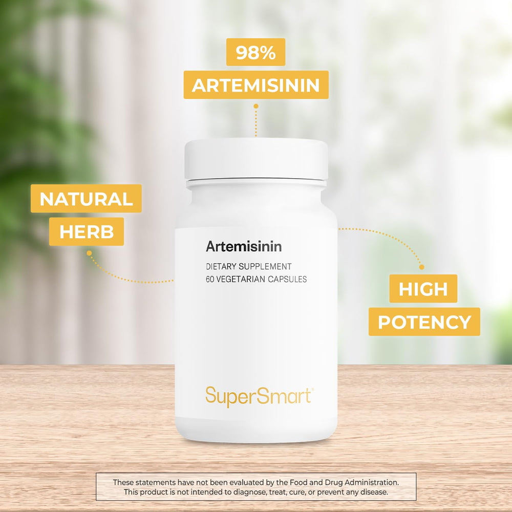 Non-GMO and gluten-free icons for Supersmart Artemisinin