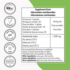 Azadirachta indica leaf oil extract label
