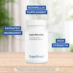 Non-GMO, gluten-free, vegan-friendly Supersmart Boswellia bottle