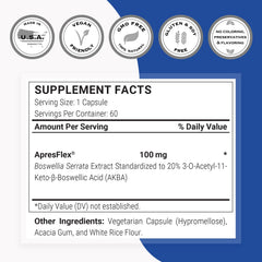 Patented boswellia extract with 20% AKBA (AKBA) showing higher absorption
