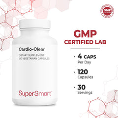 Capsules of Cardio Clear arranged on a white surface