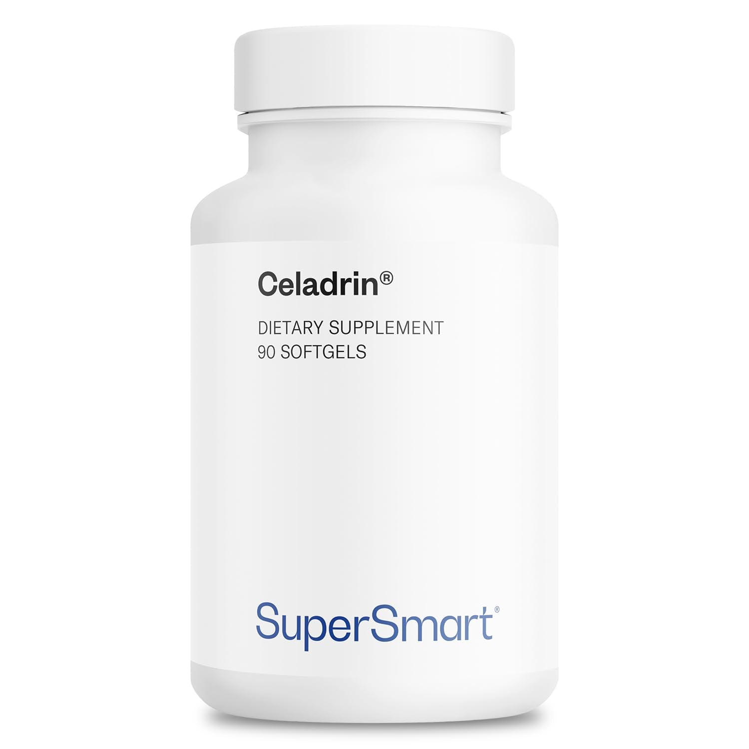 Bottle of Supersmart Celadrin 1050mg per Day with 90 softgel capsules
