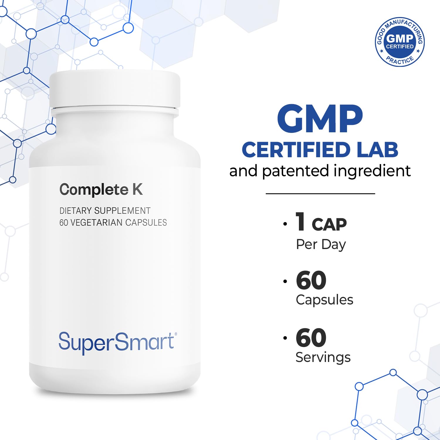 60 vegetarian capsules per bottle