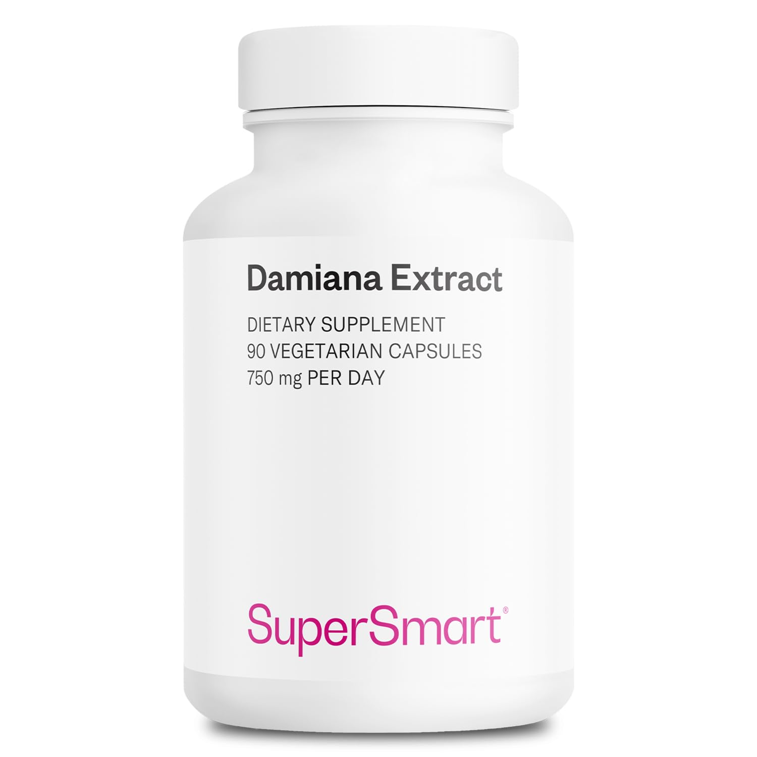 Damiana extract capsules front label