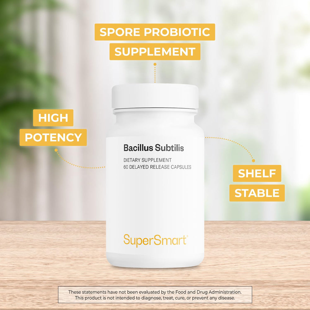 Delayed-release gastro-resistant capsules for Bacillus subtilis probiotic