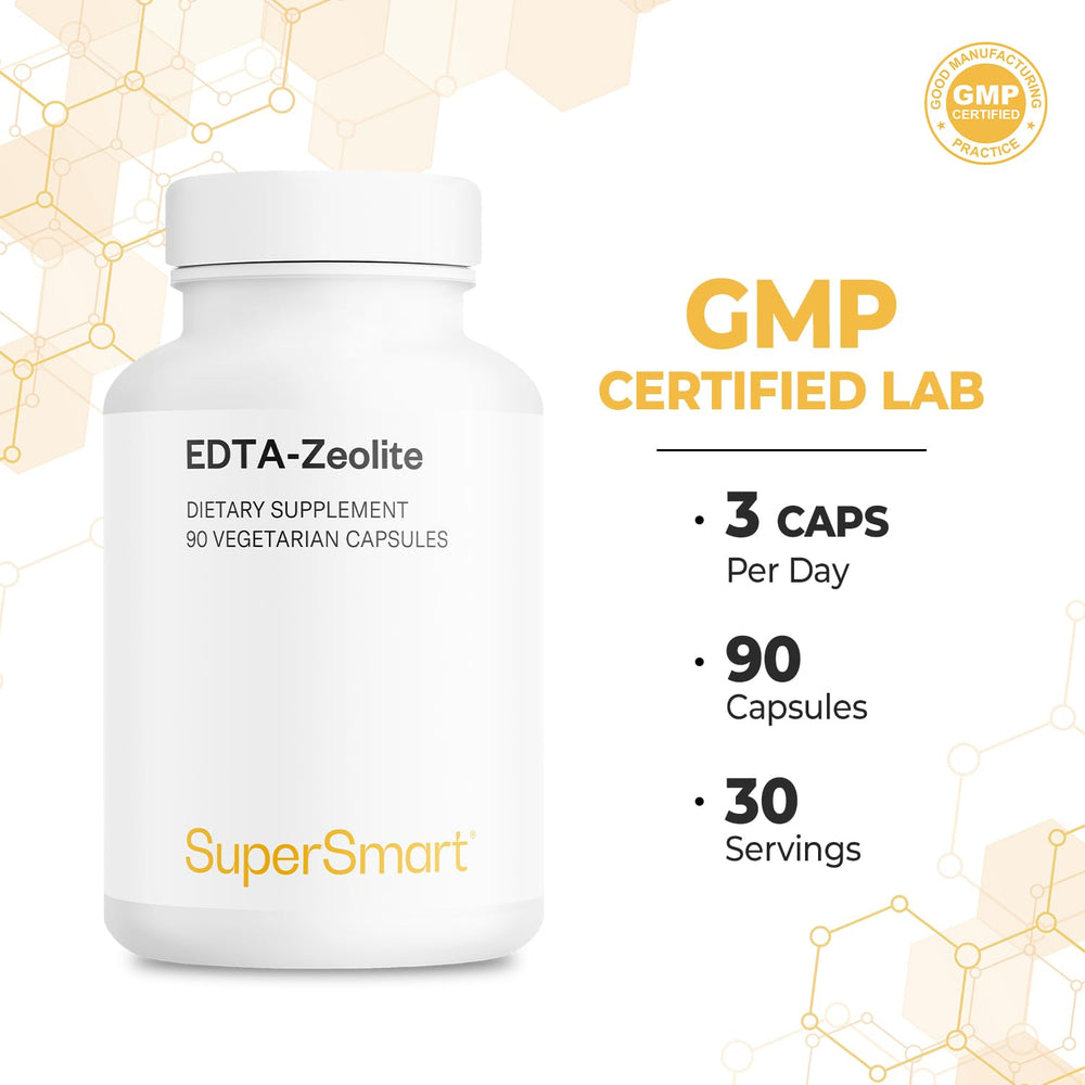 Vegetarian capsules of Supersmart EDTA Zeolite 98%