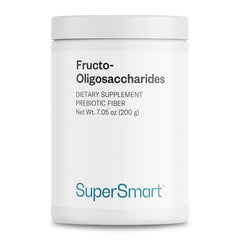 Bottle of Supersmart Fructo Oligosaccharides Powder (FOS) 200 g with label