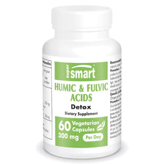 Bottle of Supersmart Humic and Fulvic acid supplement with 60 vegetarian capsules