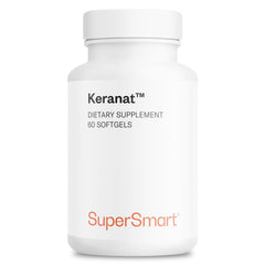 Supersmart Keranat bottle close-up for hair support and daily use.