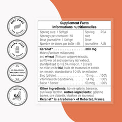 Illustration of Keranat supporting hair growth and volume