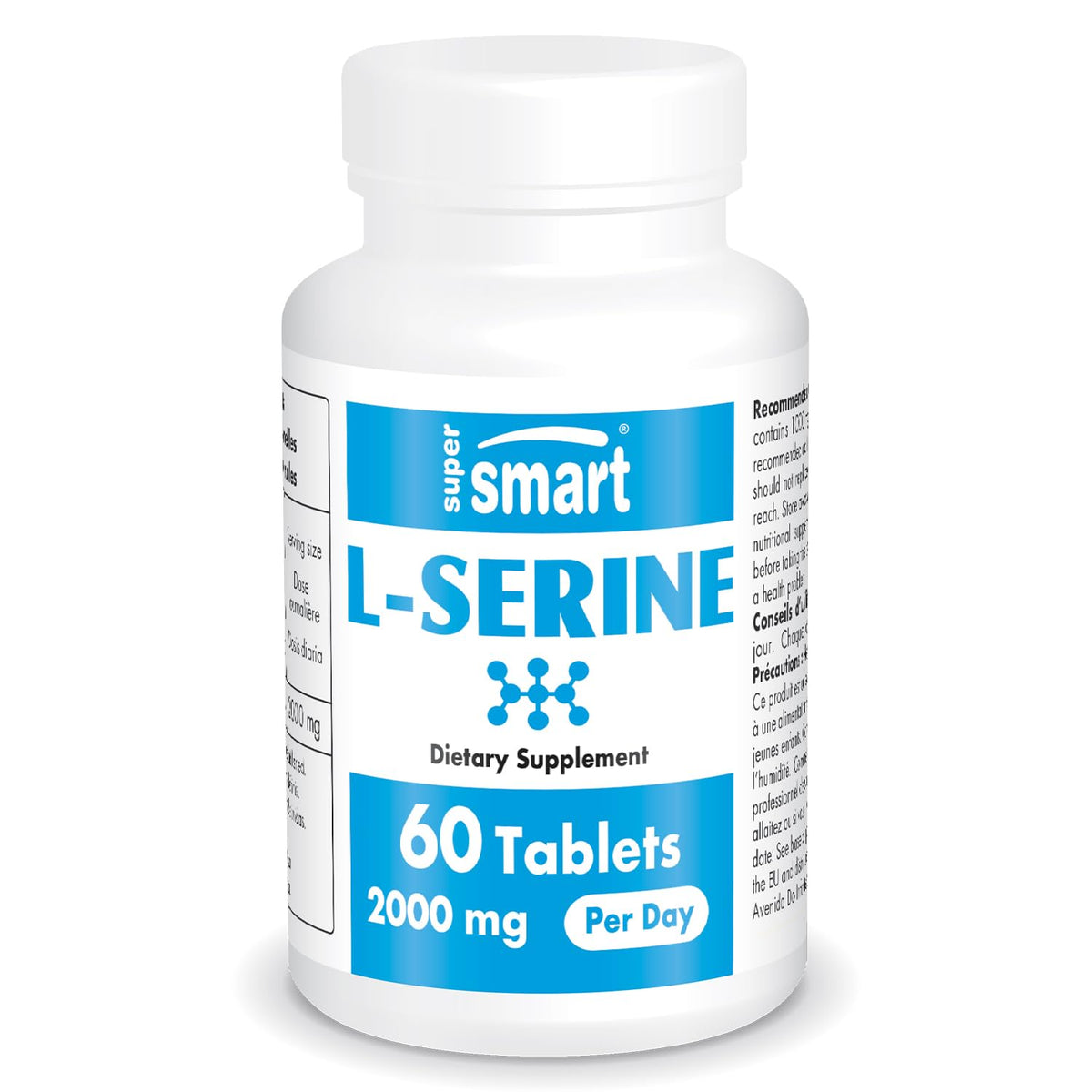 Supersmart L-Serine 60-tablet bottle