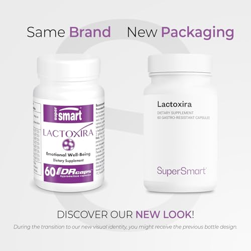 Close-up of Lactoxira capsules and bottle label