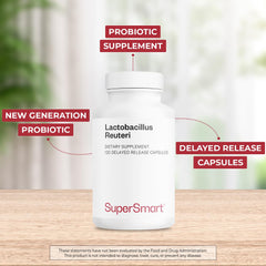 Supersmart Lactobacillus Reuteri 5 Billion CFU bottle side view