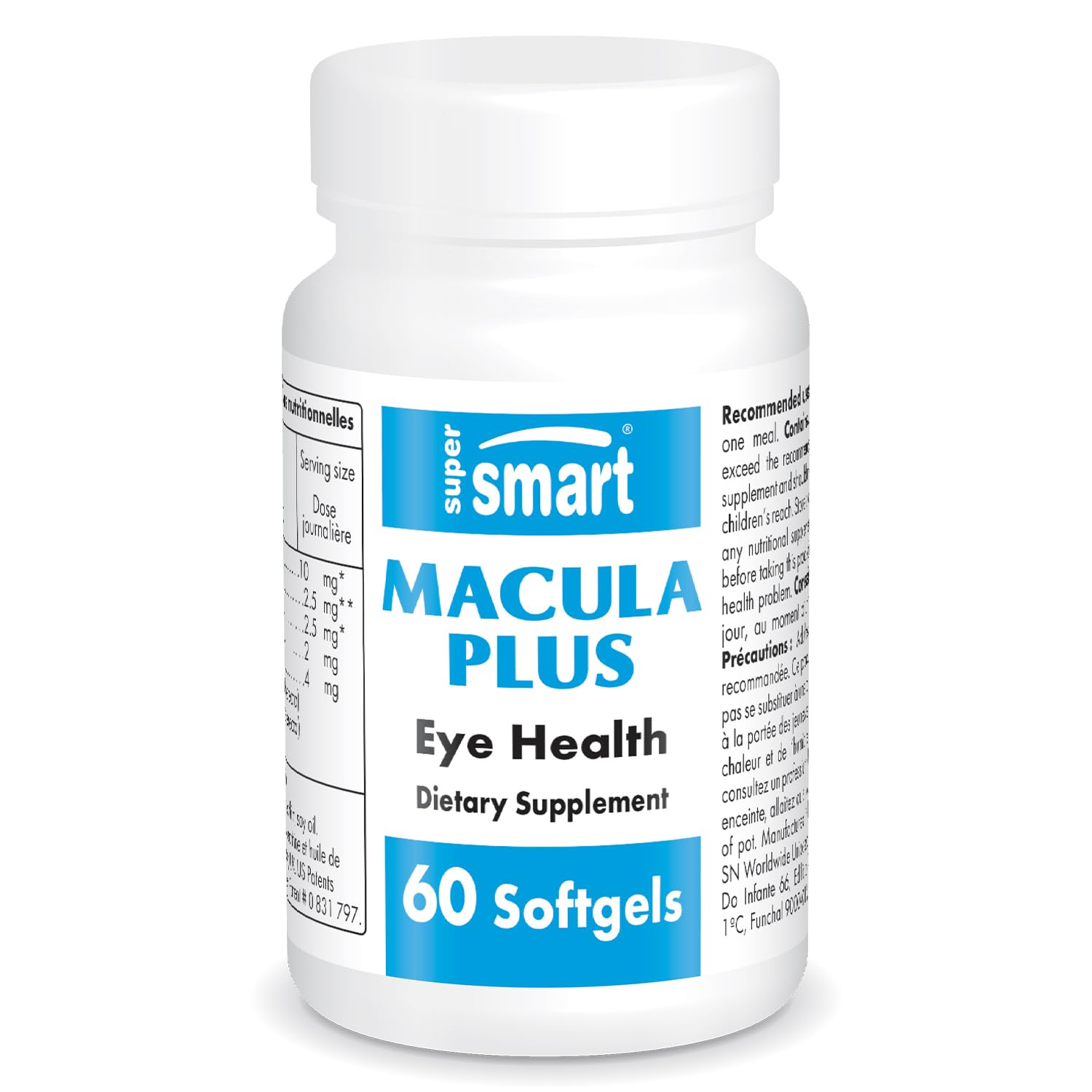 Hero image of Supersmart Macula Plus 60 softgels bottle