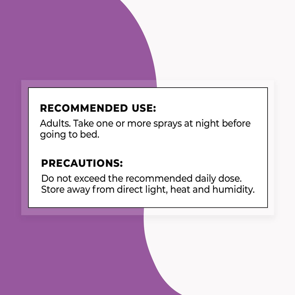 Recommended usage under the tongue