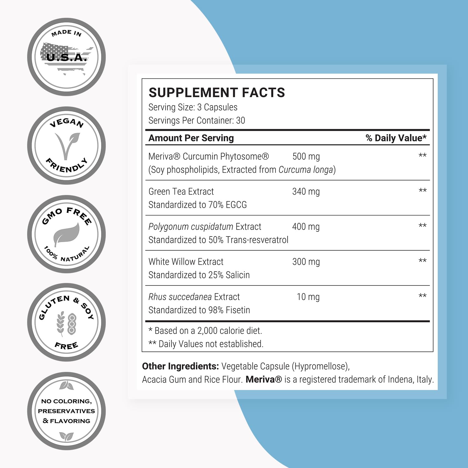 Gluten-free, non-GMO, vegetarian-friendly labeling