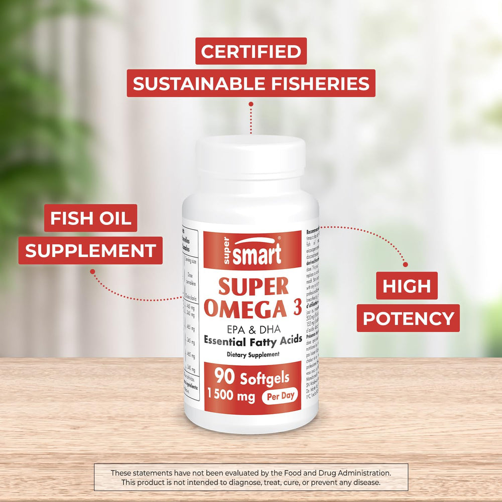 Label showing Certified Friend of the Sea seal for Supersmart Omega 3