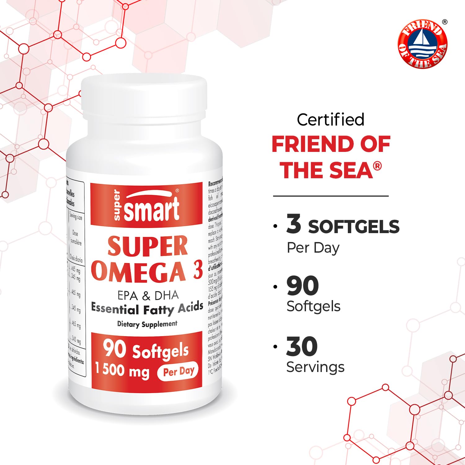 EPA and DHA fatty acids illustration for Supersmart Omega 3